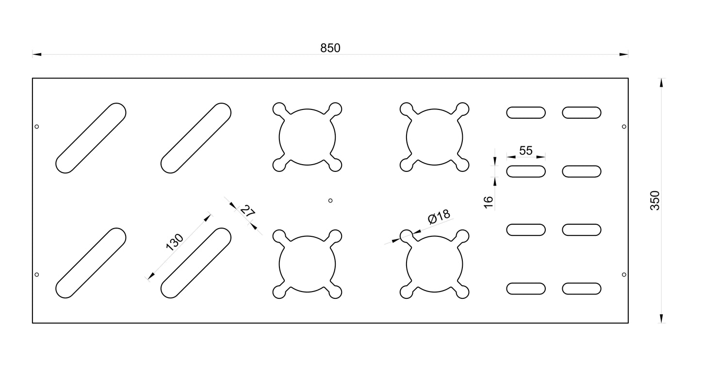 Kombinirani drveni stalak za alpske i langlauf skije te štapove - Prirodna