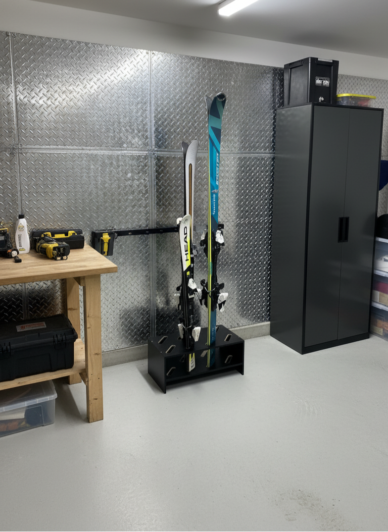 Drveni stalak za skije - 8 pari, 61 × 33 cm