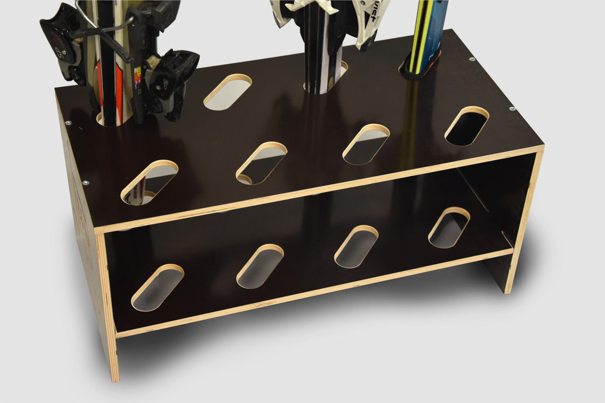 Drveni stalak za skije - 8 pari, 61 × 33 cm