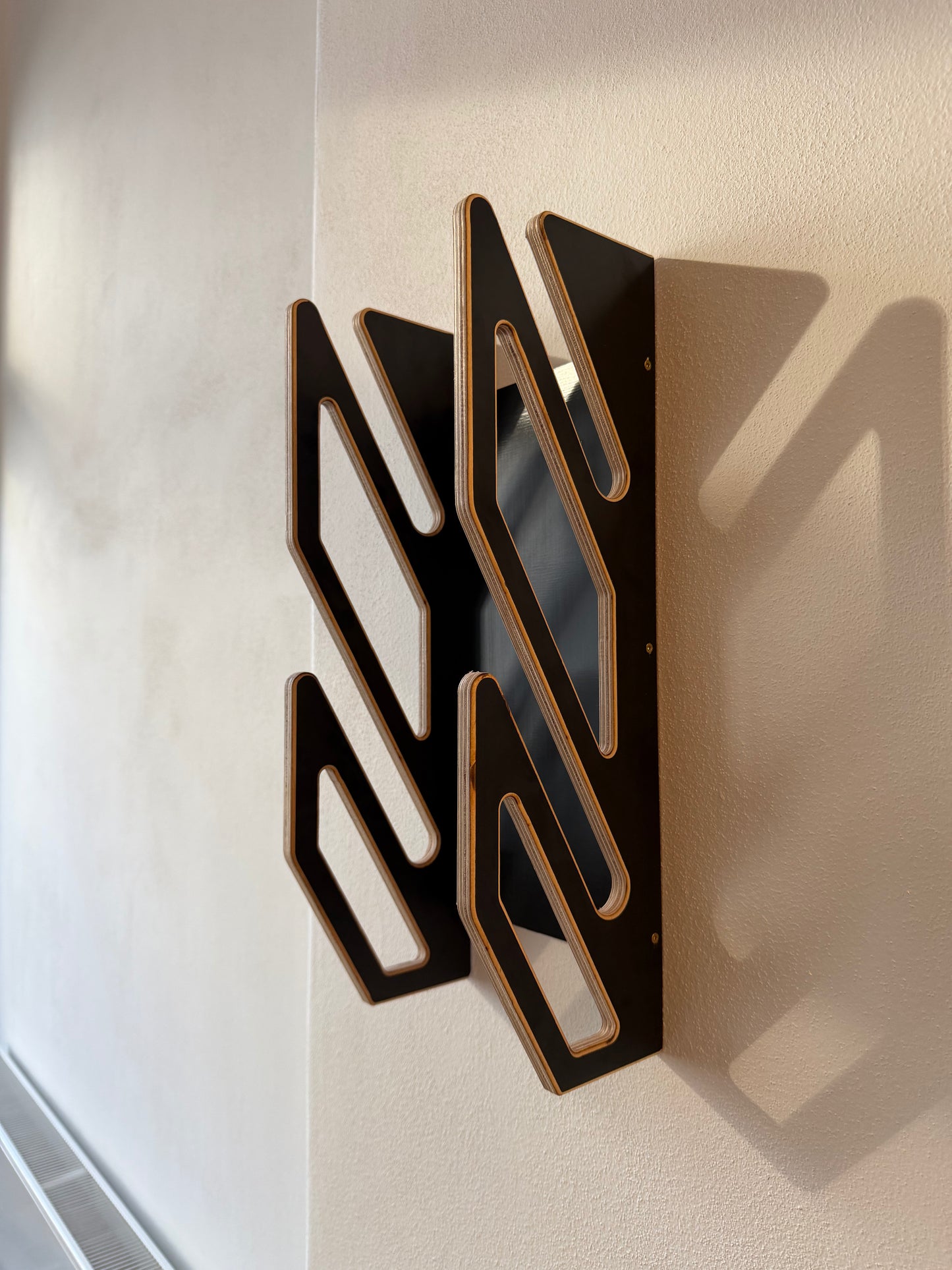 Black Wall Rack for 2 Wakeboards