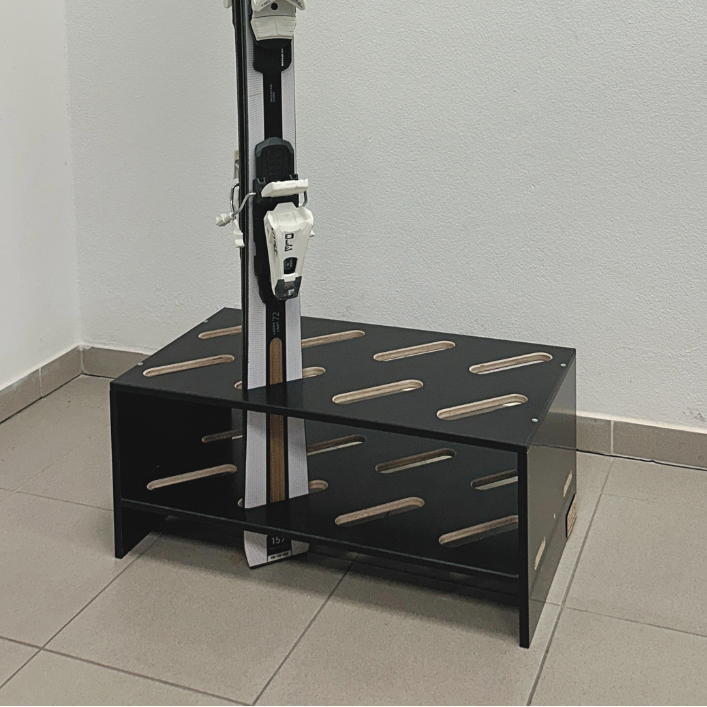 Drveni stalak za skije - 8 pari, 61 × 33 cm