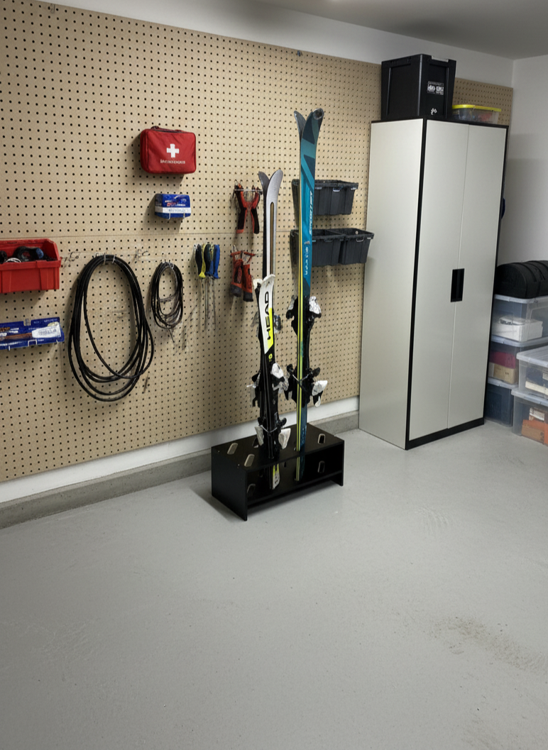 Drveni stalak za skije - 8 pari, 61 × 33 cm