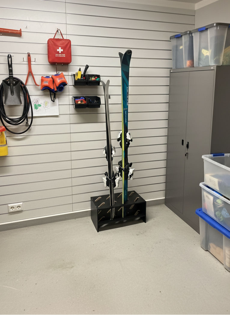 Drveni stalak za skije - 8 pari, 61 × 33 cm