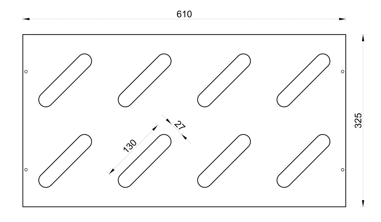 Drveni stalak za skije - 8 pari, 61 × 33 cm - Prirodna